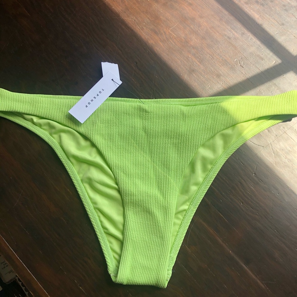 Topshop High Cut Bikini Bottoms size 8 New
